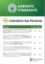 Calendário de Plenarias - Gabinete Itinerante 2018
