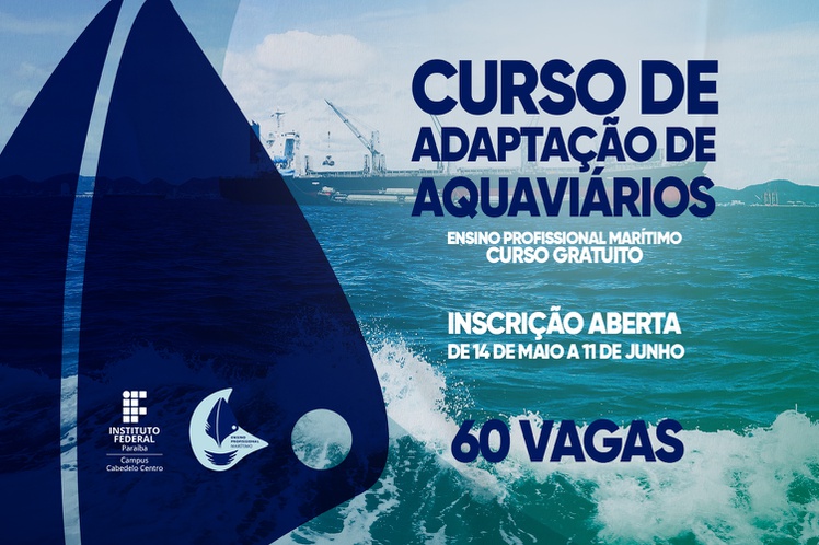 Serão 60 vagas no campus Cabedelo Centro para Adaptação de Aquaviários
