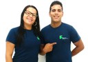 Ex-alunos aprovados Andrezza Geovana e Paulo Roberto Pacheco