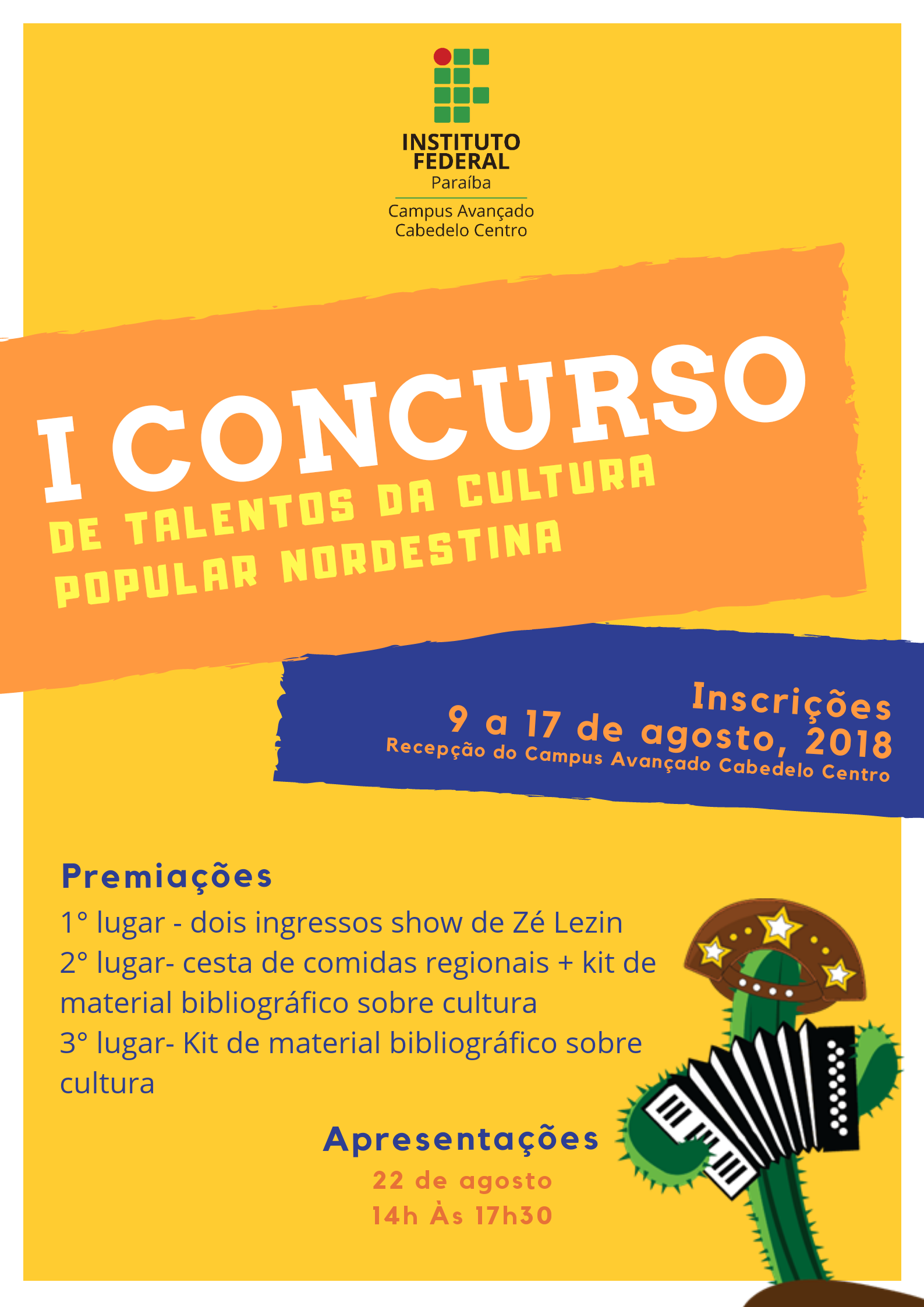 I Concurso de Talentos da Cultura Popular Nordestina - Folder
