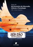 XII Semana de Educação, Ciência e Tecnologia do IFPB Campus Cajazeiras