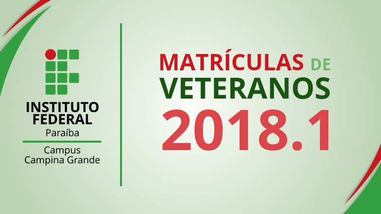 Matrículas veteranos 2018.1