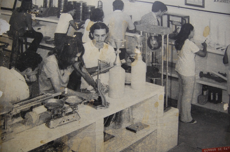Estudantes no Laboratório
