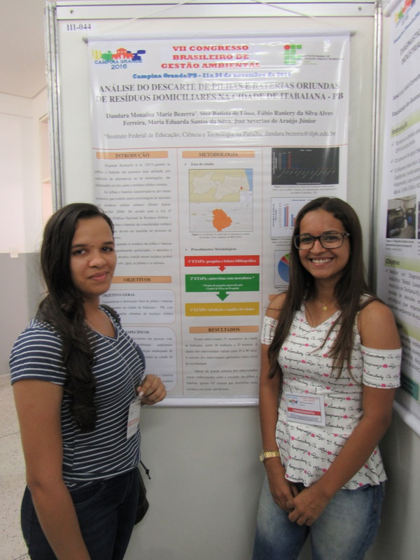 Alunas pesquisadoras do Campus Itabaiana