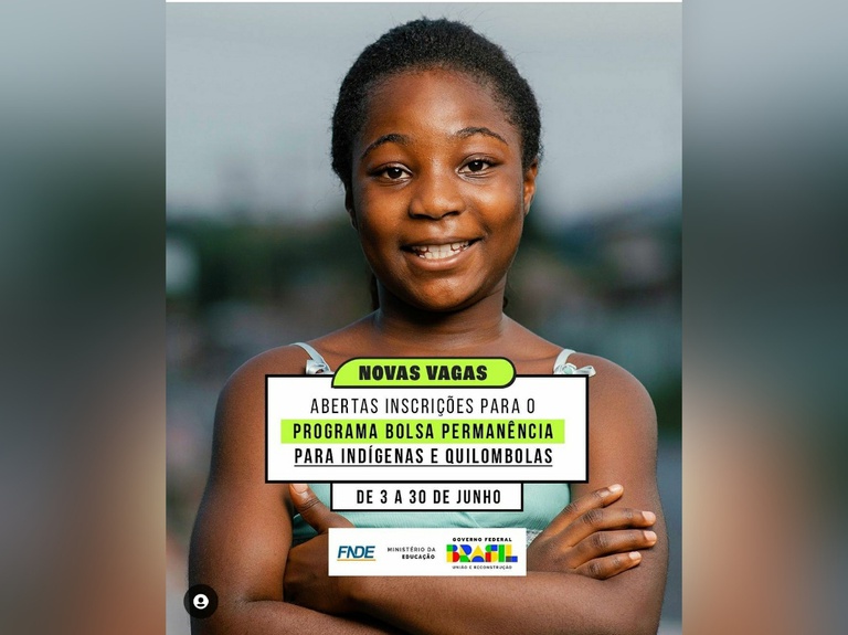 Estudantes  indígenas ou quilombolas  podem se inscrever até dia 30 de junho