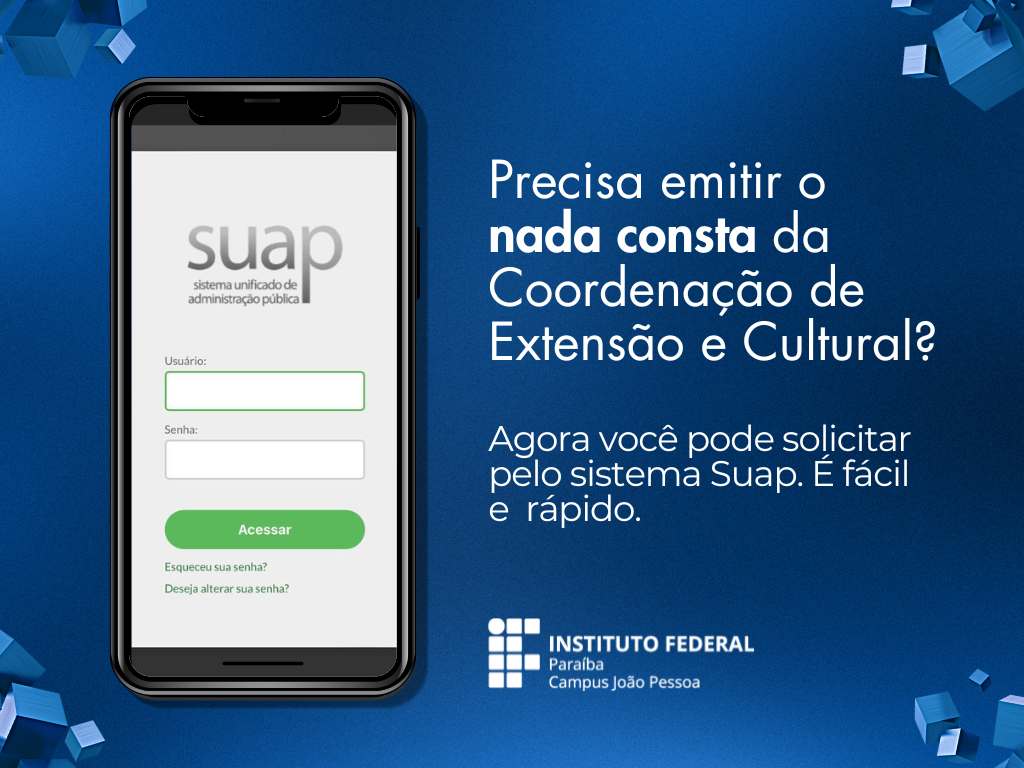 Agora ficou mais fácil solicitar o "nada consta" da Coordenação de Extensão e Cultura