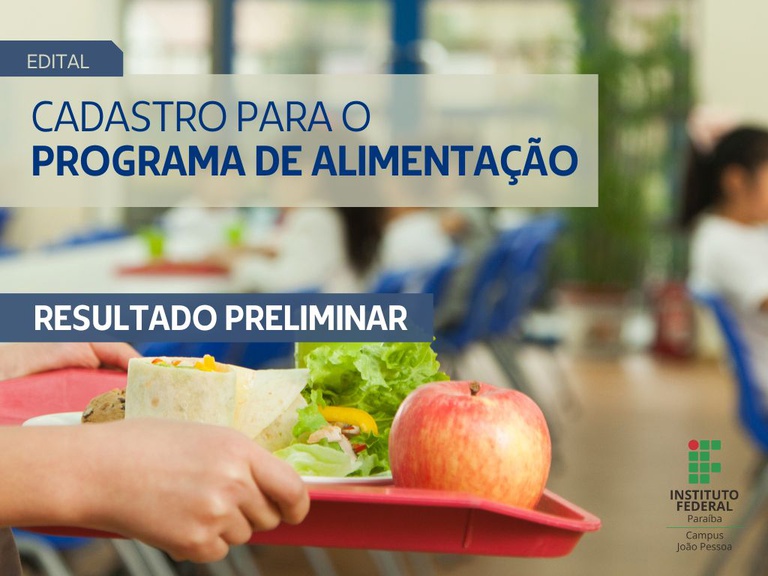 Programa de Alimentação Resultado preliminar