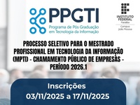 As entrevistas ocorrerão por videoconferência entre 11 e 15 de dezembro 