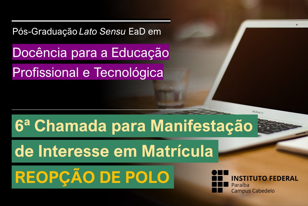 Chamada Especialização DocentEPT - Reopção de Polo