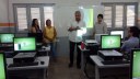 Gestores e instrutor na abertura do curso