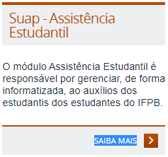 Assistência Estudantil - SAIBA MAIS Assistência Estudantil - SAIBA MAIS
