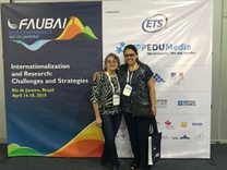 FAUBAI5.jpg Mônica Montenegro com a diretoria de Relações Internacionais da Universidade de Porto