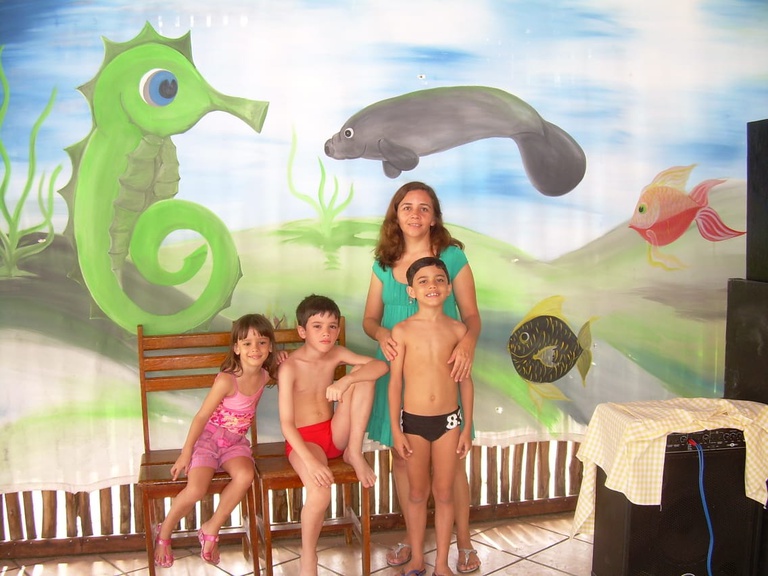 Lígia com os filhos 4