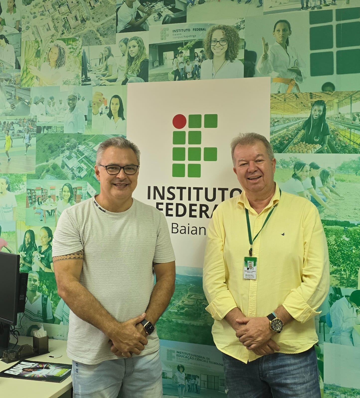 Diretor do Campus Pedras de Fogo e o assessor do IFBAIANO