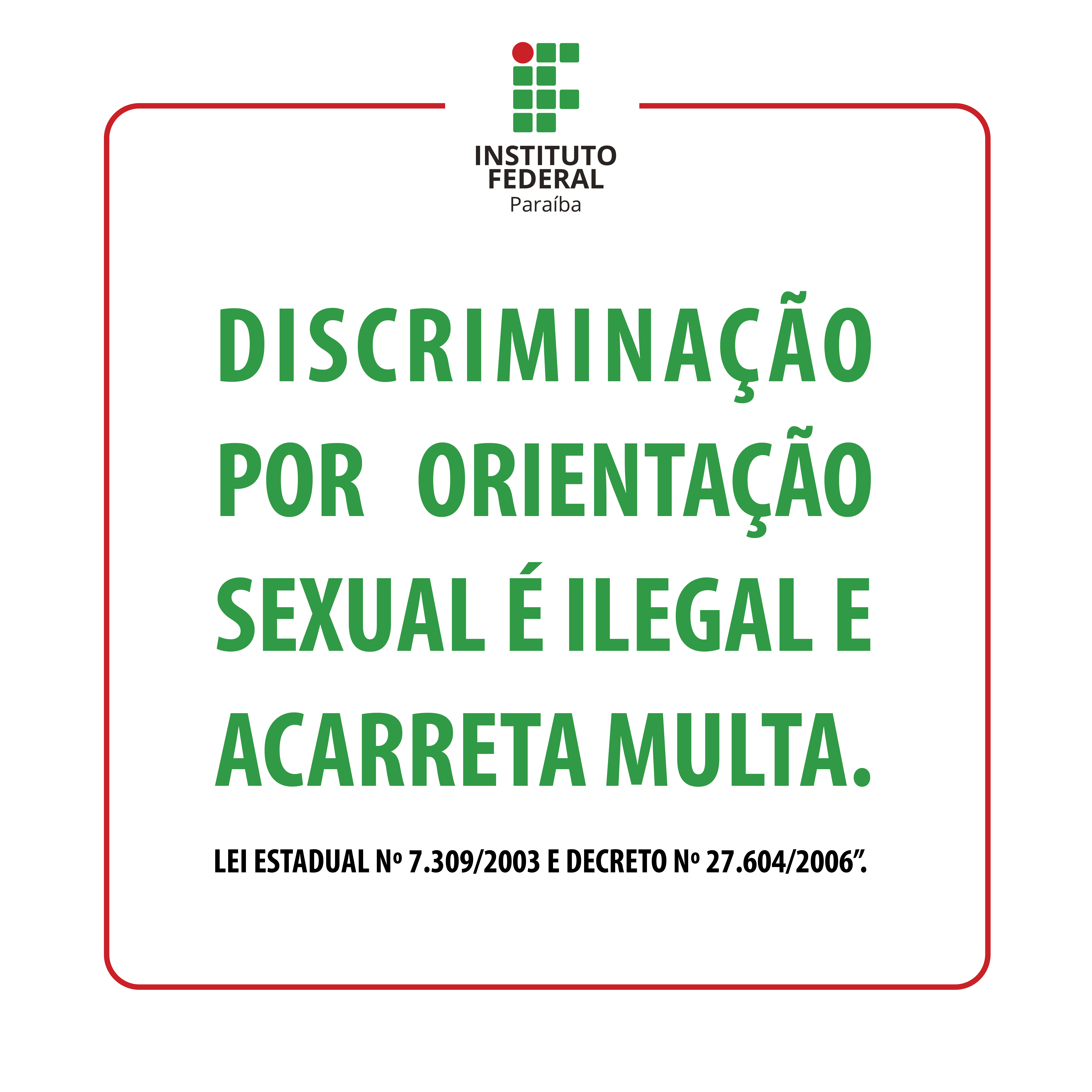 Cartaz contra homofobia