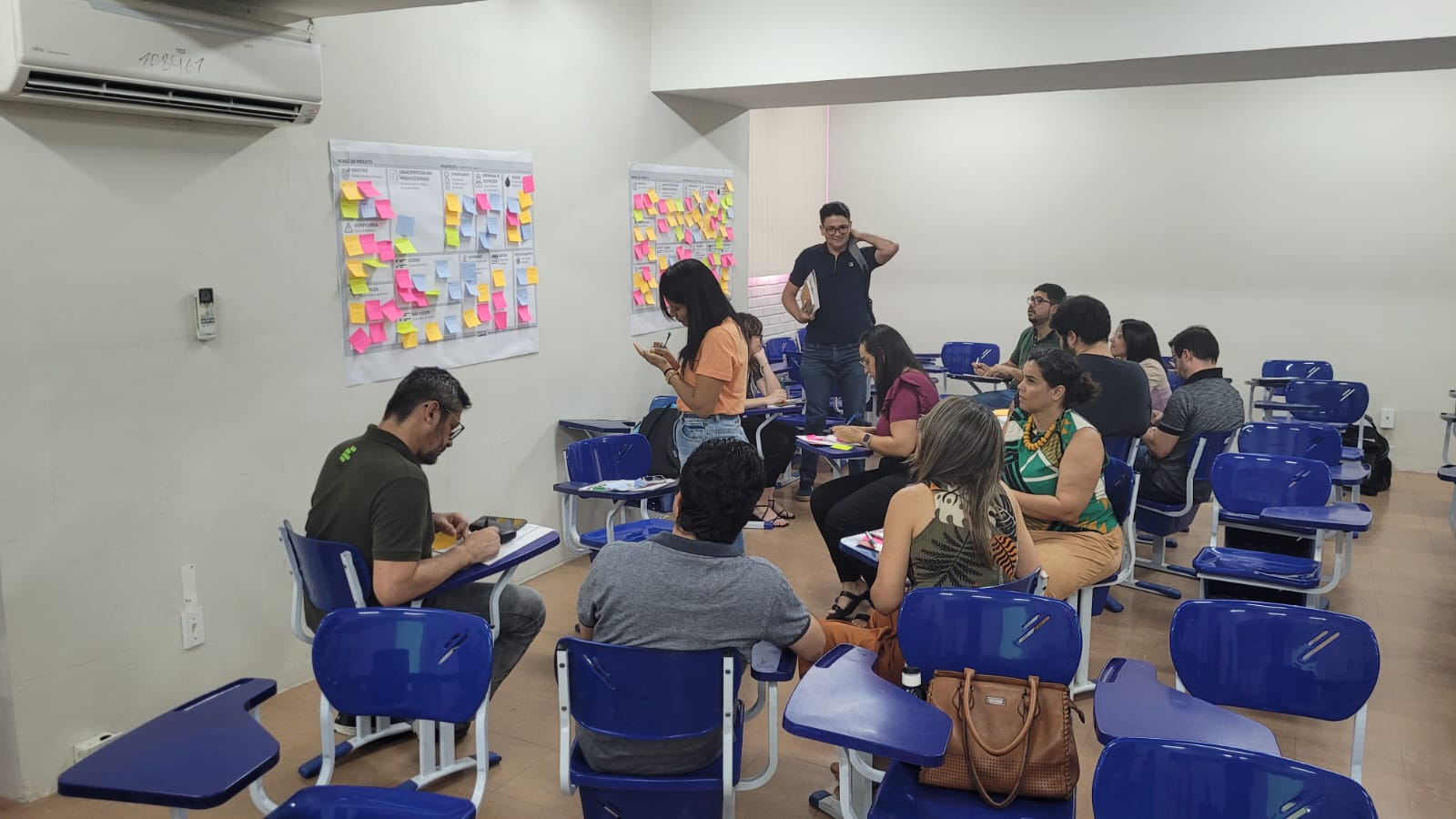 Turma dividida em grupos