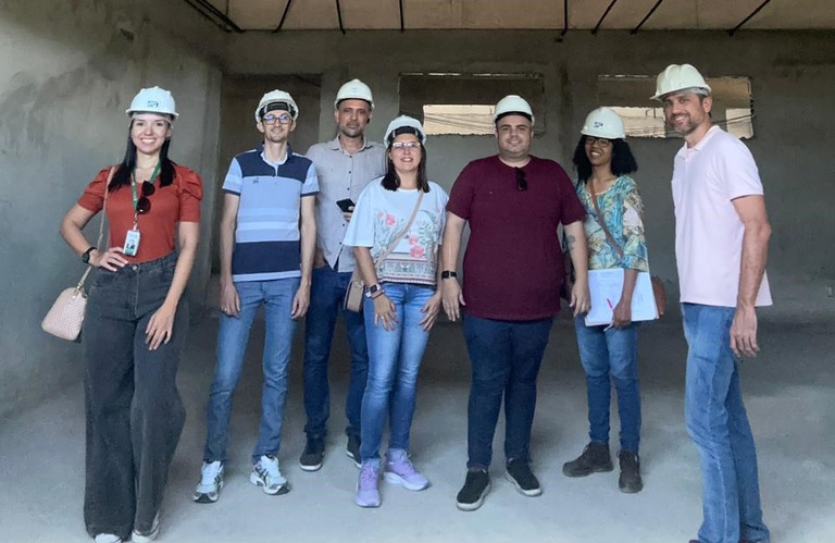 Visita da DGEP na obra da Reitoria