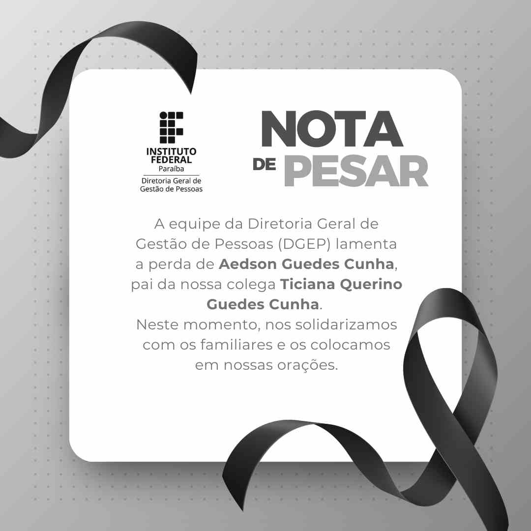 Nota de Pesar - Aedson Cunha