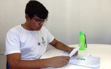 Samuel Nunes, estudante do 3º ano do curso técnico integrado de Meio Ambiente