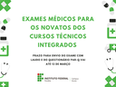 Exames médicos novatos 