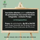 solicitação de permanência